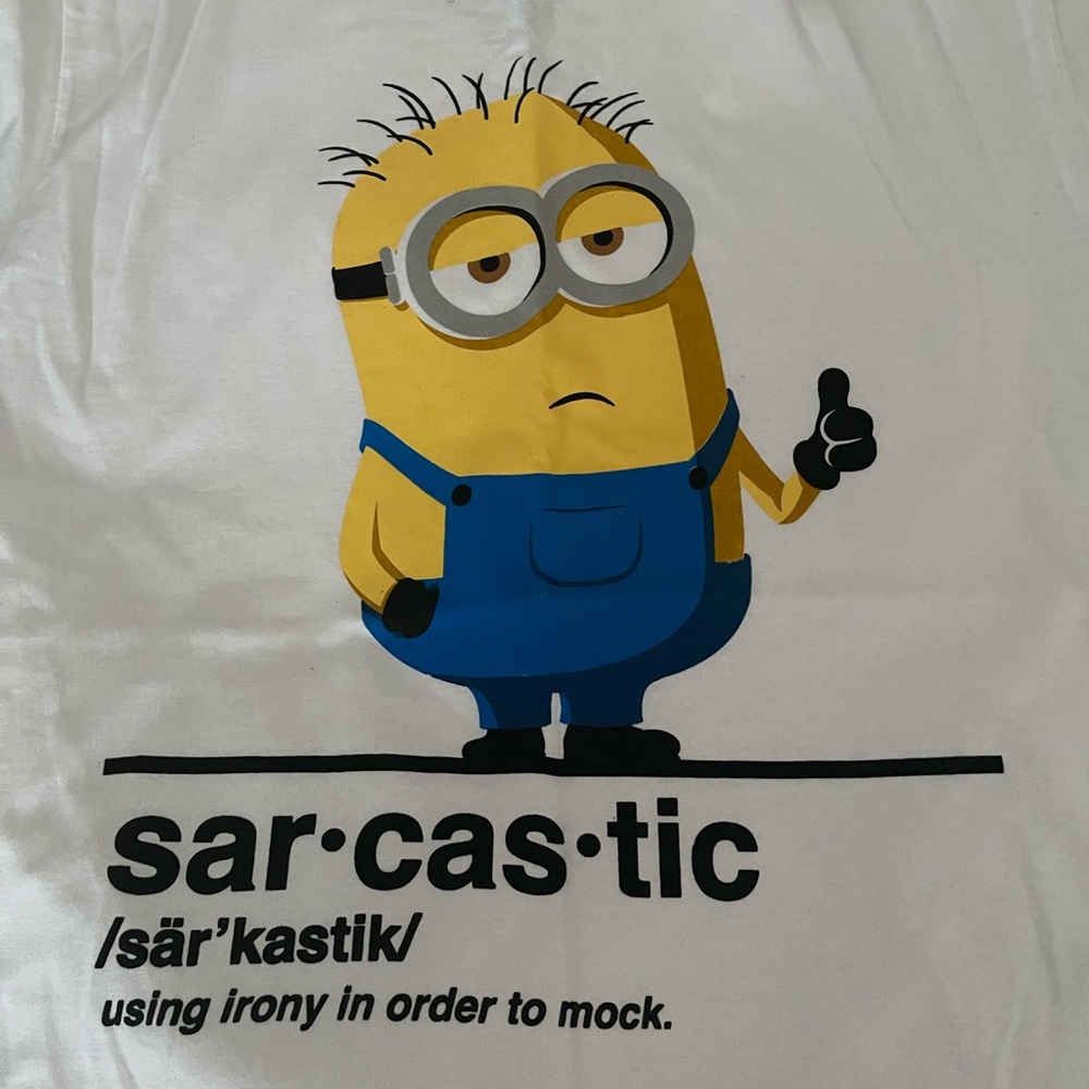 White Minion Graphic Tee